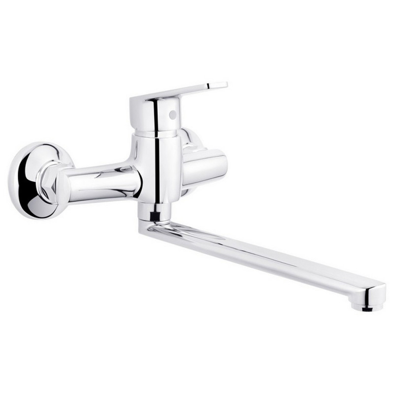 Смеситель для кухни Kroner KRP Brocken-С040 настенный однорычажный хром CV023597