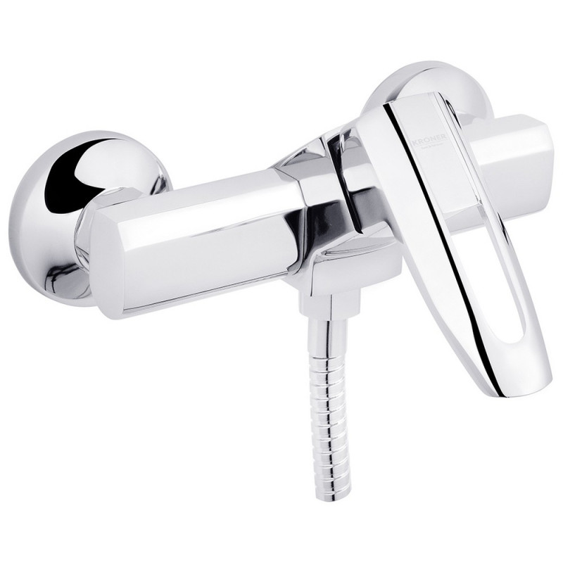 Змішувач для душу Kroner KRM Kante-C050 з душовим гарнітуром хром CV023583