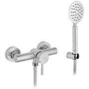 Змішувач для душу Kroner KRP Edelstahl Klassisch-ESG050 з душовим гарнітуром нержавіюча сталь CV035370