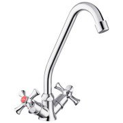 Змішувач для кухні Kroner KRM Rhein-C030 двовентильний хром CV014915