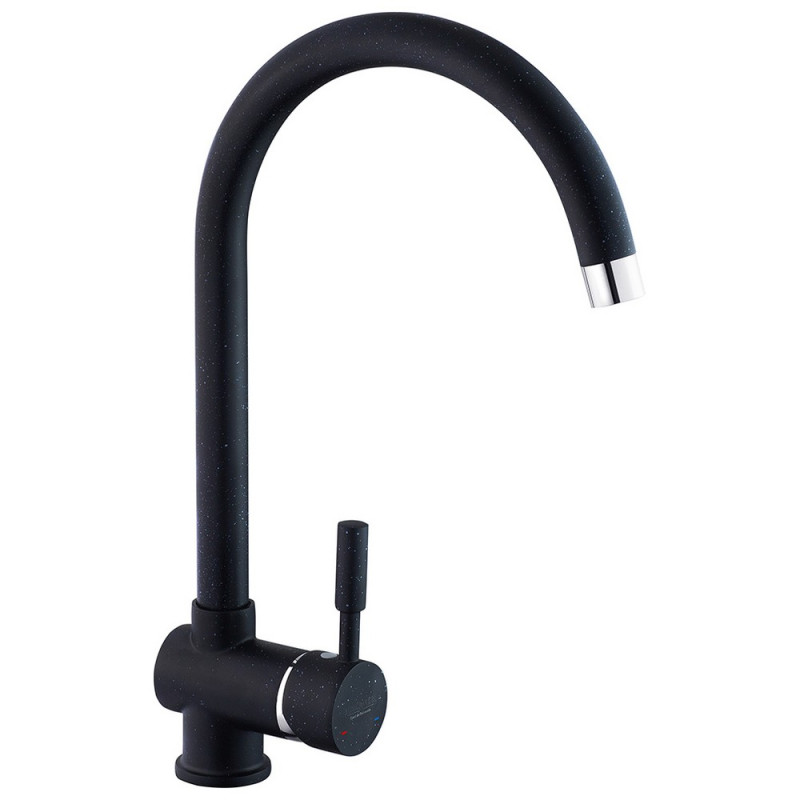 Змішувач для кухні Kroner KRM Mosel-B035 одноважільний чорний CV020537