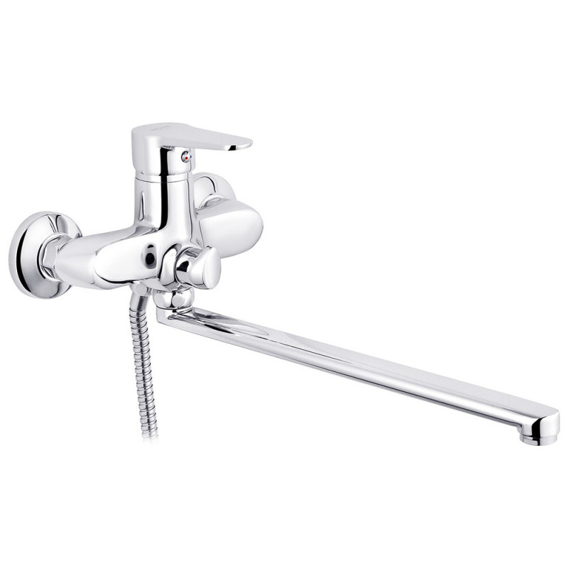 Змішувач для ванної кімнати Kroner KRM Elbe-C071 з душовим гарнітуром хром CV016437