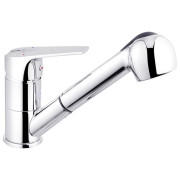 Змішувач для кухні Kroner KRM Odra-C030-T з висувним виливом хром CV021127