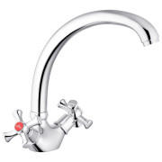 Змішувач для кухні Kroner KRM Rhein-C032 двовентильний хром CV017352