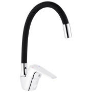 Смеситель для кухни Kroner KRM Odra-C032BLK однорычажный хром/черный CV021167