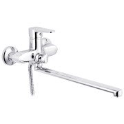 Змішувач для ванної кімнати Kroner KRM Elbe-C071 з душовим гарнітуром хром CV016437