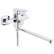 Змішувач для ванної кімнати Kroner KRM Ems-C070 з душовим гарнітуром хром CV017358