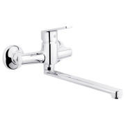 Смеситель для кухни Kroner KRP Brocken-С040 настенный однорычажный хром CV023597