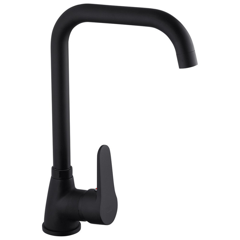 Смеситель для кухни Kroner KRM Elbe-SCH030 однорычажный черный CV023771