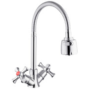 Змішувач для кухні Kroner KRM Rhein-C030-1 з гнучким виливом хром CV023573