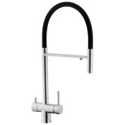 Смеситель для кухни Kroner KRP Klassisch-ESG03815BLK под фильтр нержавеющая сталь/черный CV027933