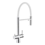 Смеситель для кухни Kroner KRP Klassisch-ESG03815WHI под фильтр нержавеющая сталь/белый CV027935