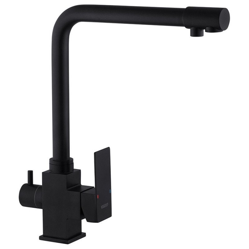 Смеситель для кухни Kroner KRP Edelstahl Kubus-SCH03810 под фильтр черный CV027939