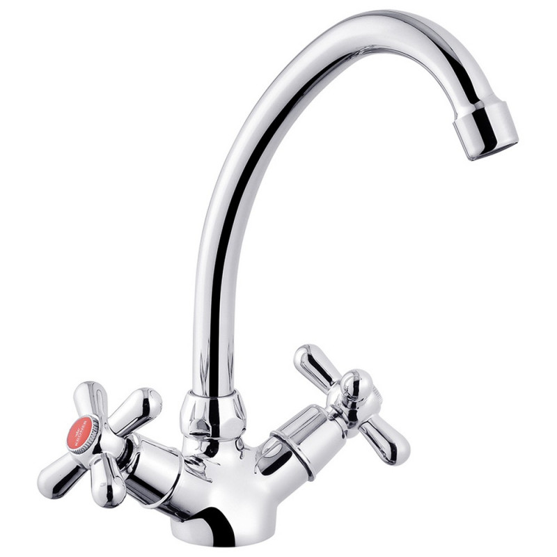 Смеситель для кухни Kroner KRP Royce-C030 двухвентильный хром CV029049