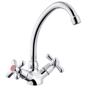 Смеситель для кухни Kroner KRP Royce-C030 двухвентильный хром CV029049