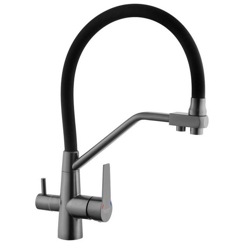 Смеситель для кухни Kroner KRP Klassisch-PVD03817BLK под фильтр графит CV031898