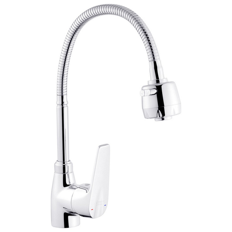 Смеситель для кухни Kroner KRM Odra-C039-1 с гибким изливом хром CV021200