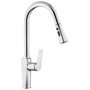 Смеситель для кухни Kroner KRP Makon-C030-T с выдвижным изливом хром CV033866