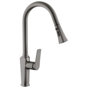 Смеситель для кухни Kroner KRP Makon-GRP030-T с выдвижным изливом графит CV033865