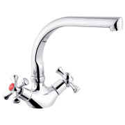 Смеситель для кухни Kroner KRM Rhein-C033 двухвентильный хром CV018075
