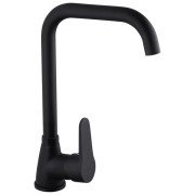 Смеситель для кухни Kroner KRM Elbe-SCH030 однорычажный черный CV023771