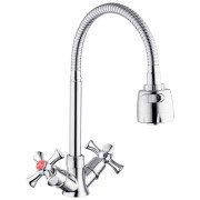 Смеситель для кухни Kroner KRM Rhein-C030-1 с гибким изливом хром CV023573