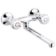 Смеситель для кухни Kroner KRP Hamburg-C040 настенный двухвентильный хром CV012066