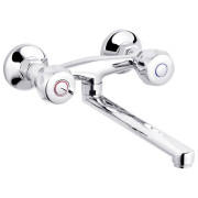 Змішувач для кухні Kroner KRP Hamburg-C040 настінний двовентильний хром CV012066