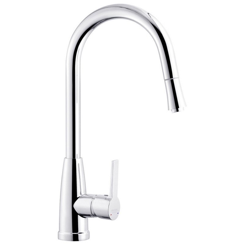 Смеситель для кухни Kroner KRM 11-013F с выдвижным изливом хром CV027263