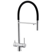 Смеситель для кухни Kroner KRP Klassisch-ESG03815BLK под фильтр нержавеющая сталь/черный CV027933