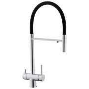 Змішувач для кухні Kroner KRP Klassisch-ESG03815BLK під фільтр нержавіюча сталь/чорний CV027933