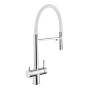 Змішувач для кухні Kroner KRP Klassisch-ESG03815WHI під фільтр нержавіюча сталь/білий CV027935