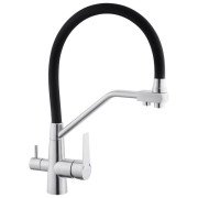 Змішувач для кухні Kroner KRP Klassisch-ESG03817BLK під фільтр нержавіюча сталь/чорний CV027936