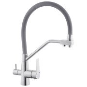 Змішувач для кухні Kroner KRP Klassisch-ESG03817GRA під фільтр нержавіюча сталь/сірий CV027937
