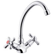 Змішувач для кухні Kroner KRP Royce-C030 двовентильний хром CV029049