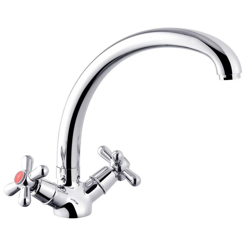 Змішувач для кухні Kroner KRP Royce-C032 двовентильний хром CV029050