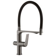 Змішувач для кухні Kroner KRP Graz-GRP03815 з гнучким виливом графіт CV031337