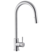 Смеситель для кухни Kroner KRP Edelstahl Klassisch-ESG03915 с выдвижным изливом нержавеющая сталь CV032281