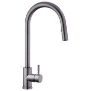 Смеситель для кухни Kroner KRP Klassisch-PVD03916 с выдвижным изливом графит CV032283