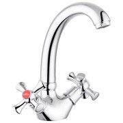 Змішувач для кухні Kroner KRM Rhein-C031 двовентильний хром CV016434