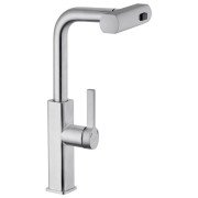 Смеситель для кухни Kroner KRP Edelstahl Klassisch-ESG03918 с выдвижным изливом нержавеющая сталь CV032498