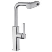 Змішувач для кухні Kroner KRP Edelstahl Klassisch-ESG03918 з висувним виливом нержавіюча сталь CV032498