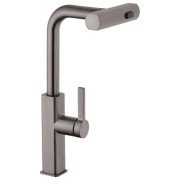 Смеситель для кухни Kroner KRP Edelstahl Klassisch-PVD03918 с выдвижным изливом графит CV032499