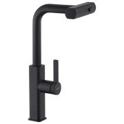 Смеситель для кухни Kroner KRP Edelstahl Klassisch-SCH03918 с выдвижным изливом черный CV032500