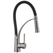 Смеситель для кухни Kroner KRP Ersel-GRP03393BLK с рефлекторным изливом графит/черный CV033800