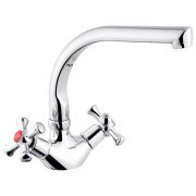 Змішувач для кухні Kroner KRM Rhein-C033 двовентильний хром CV018075