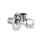 Кран приборный Kroner KRP Eckventil C202 угловой ½''х¾'' НН латунь хром CV027380