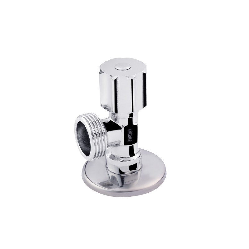 Кран приладовий Kroner KRP Eckventil C402 кутовий ½''х¾'' ВВ латунь хром CV027384