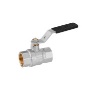 Кран шаровый Kroner KN-06/12 ¾'' ВВ PN40 с ручкой латунь никелированная CV033216