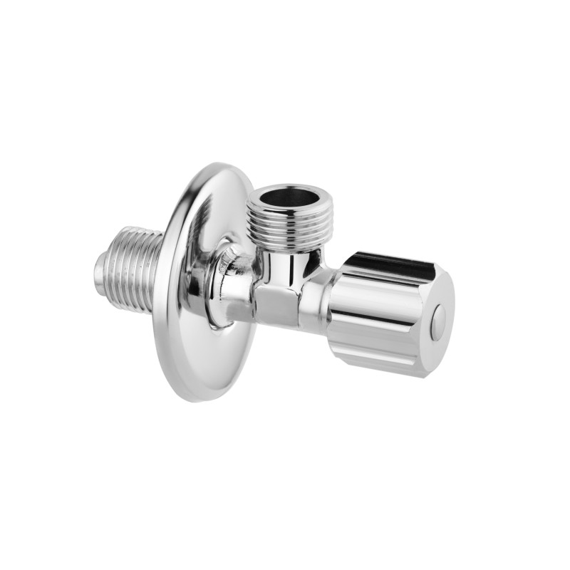 Кран приборный Kroner KRP Eckventil 4301 угловой ½''х½'' НН латунь хром CV027383